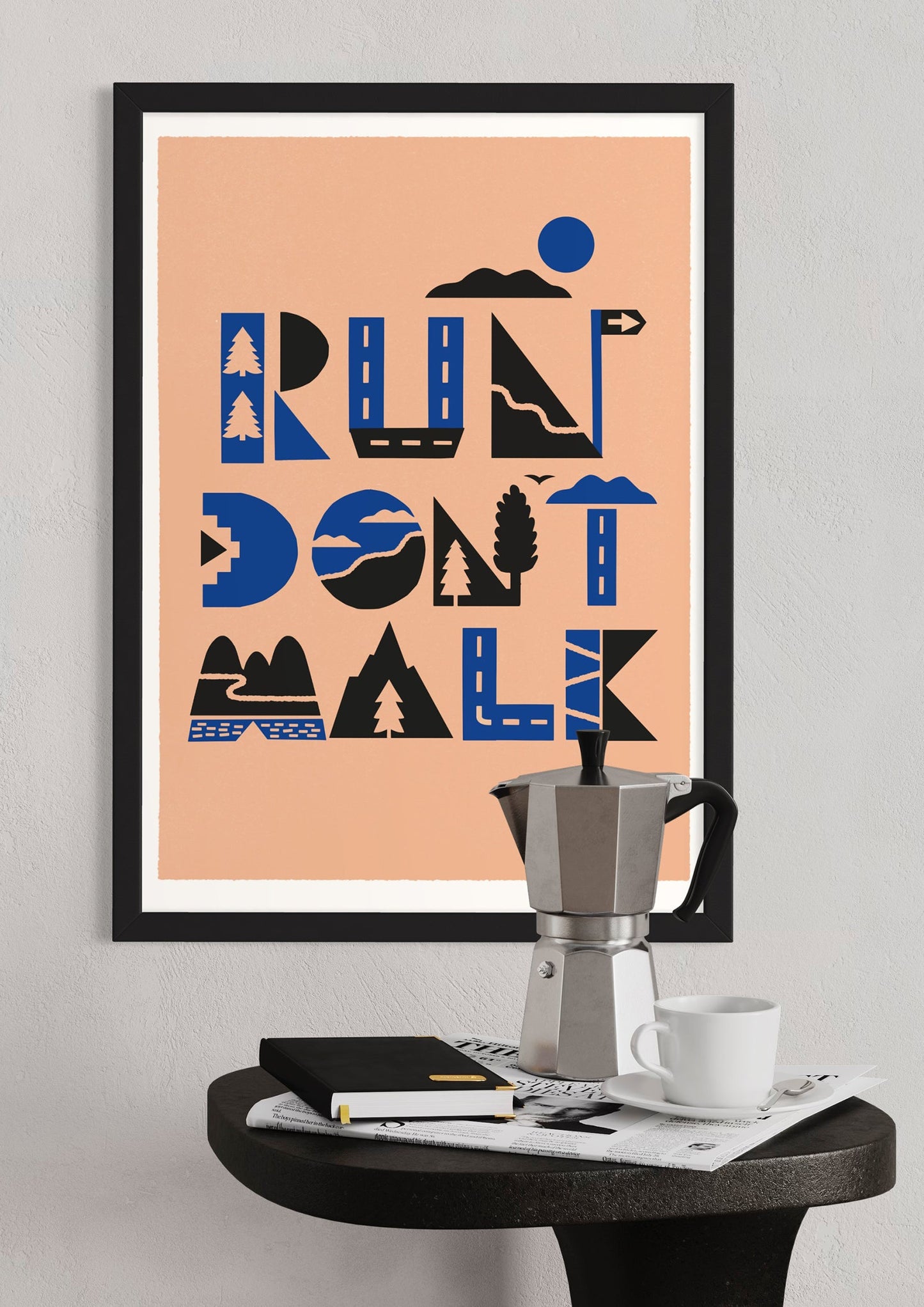 Running Poster: 'Run Don't Walk' by Marcus Walters.