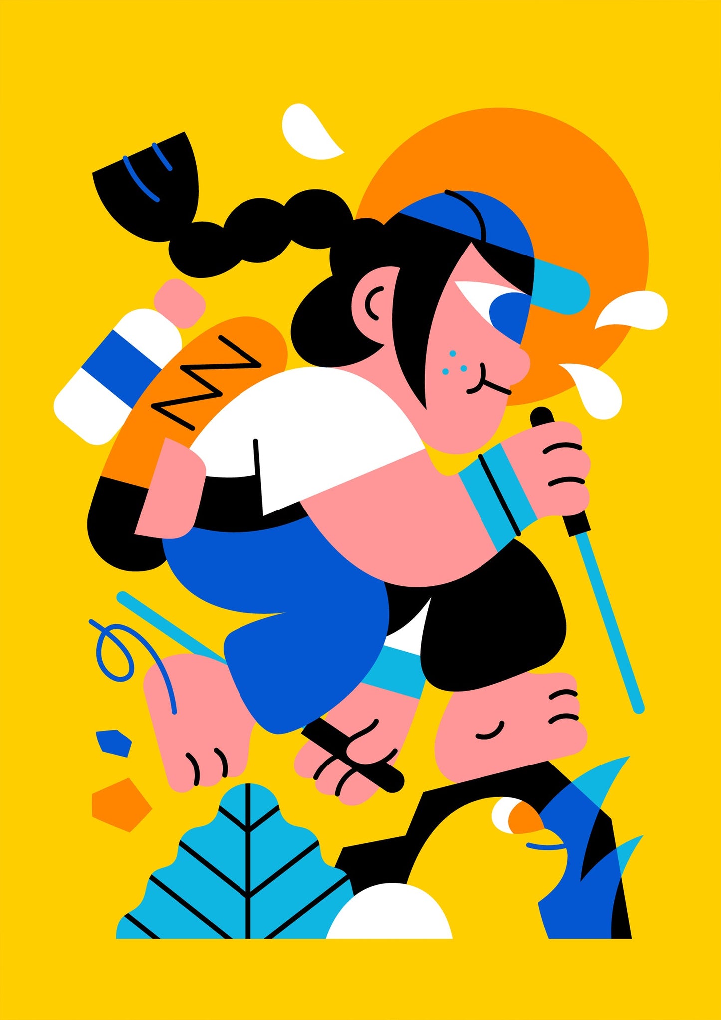 Running Poster: 'Summer Trail Runner' by Hedof.