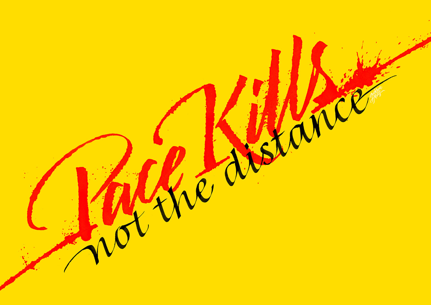 Running Poster: 'Pace Kills' by Jackson Alves.