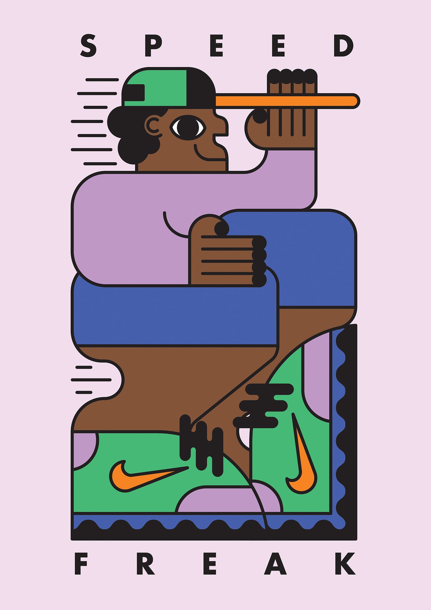 Running Poster: 'Speed Freak' by Sophie Morrison.