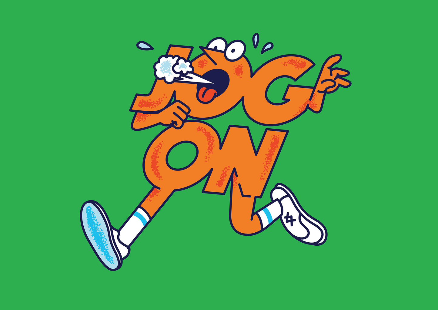 Running Poster: 'Jog On' by Rob Flowers.