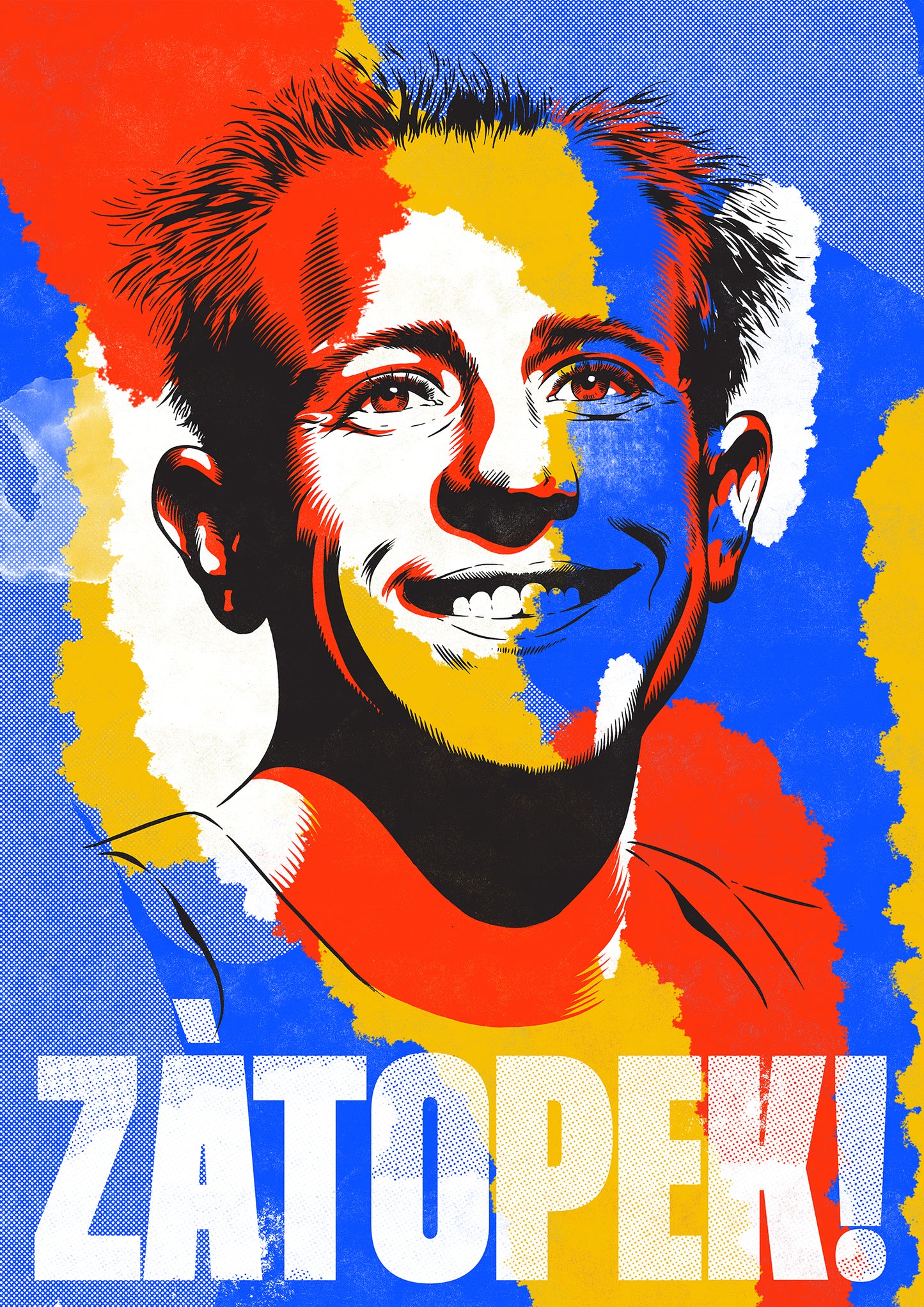 Running Poster: 'Emil Zátopek' by Tim McDonagh.