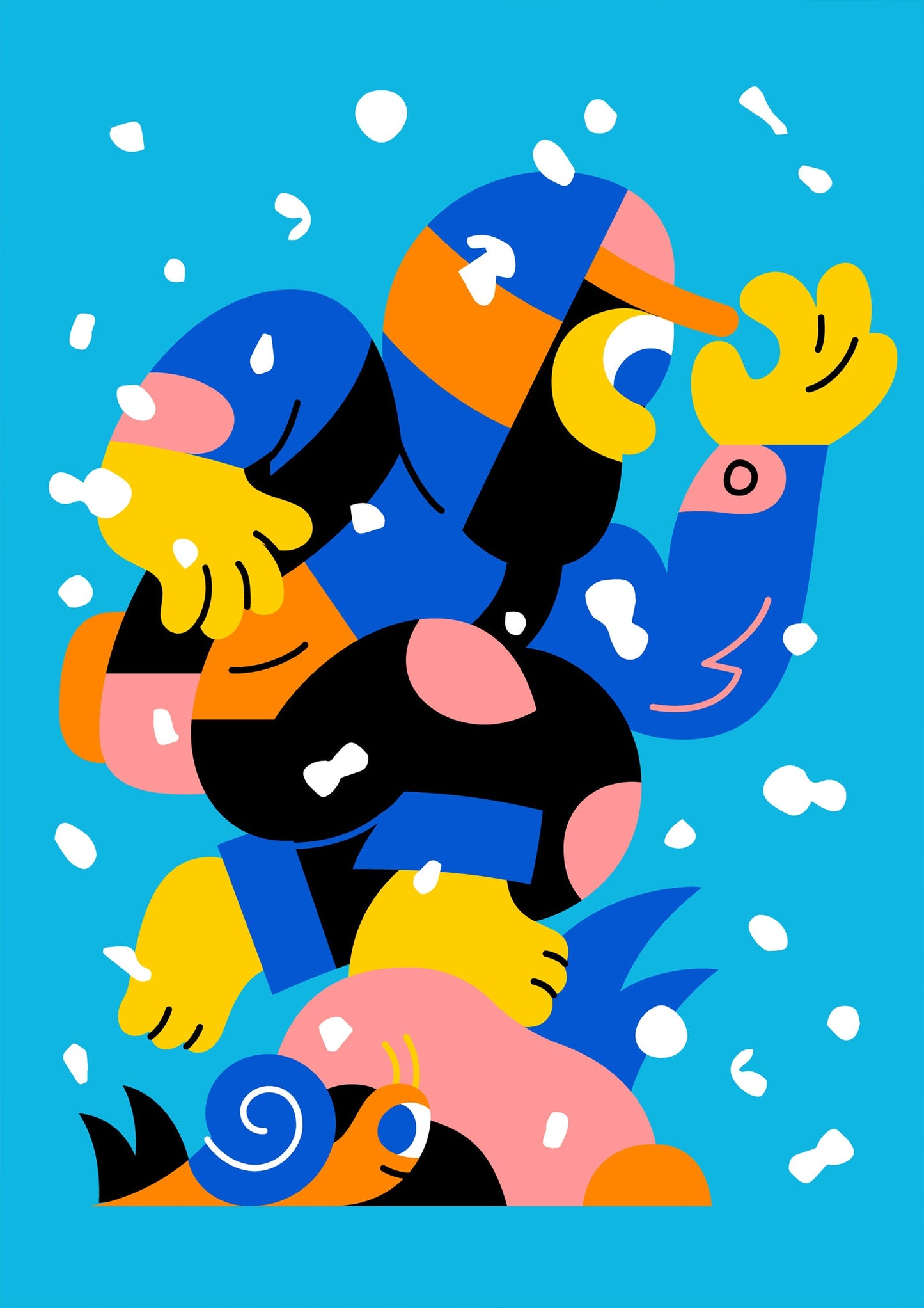 Running Poster: 'Winter Trail Runner' by Hedof.