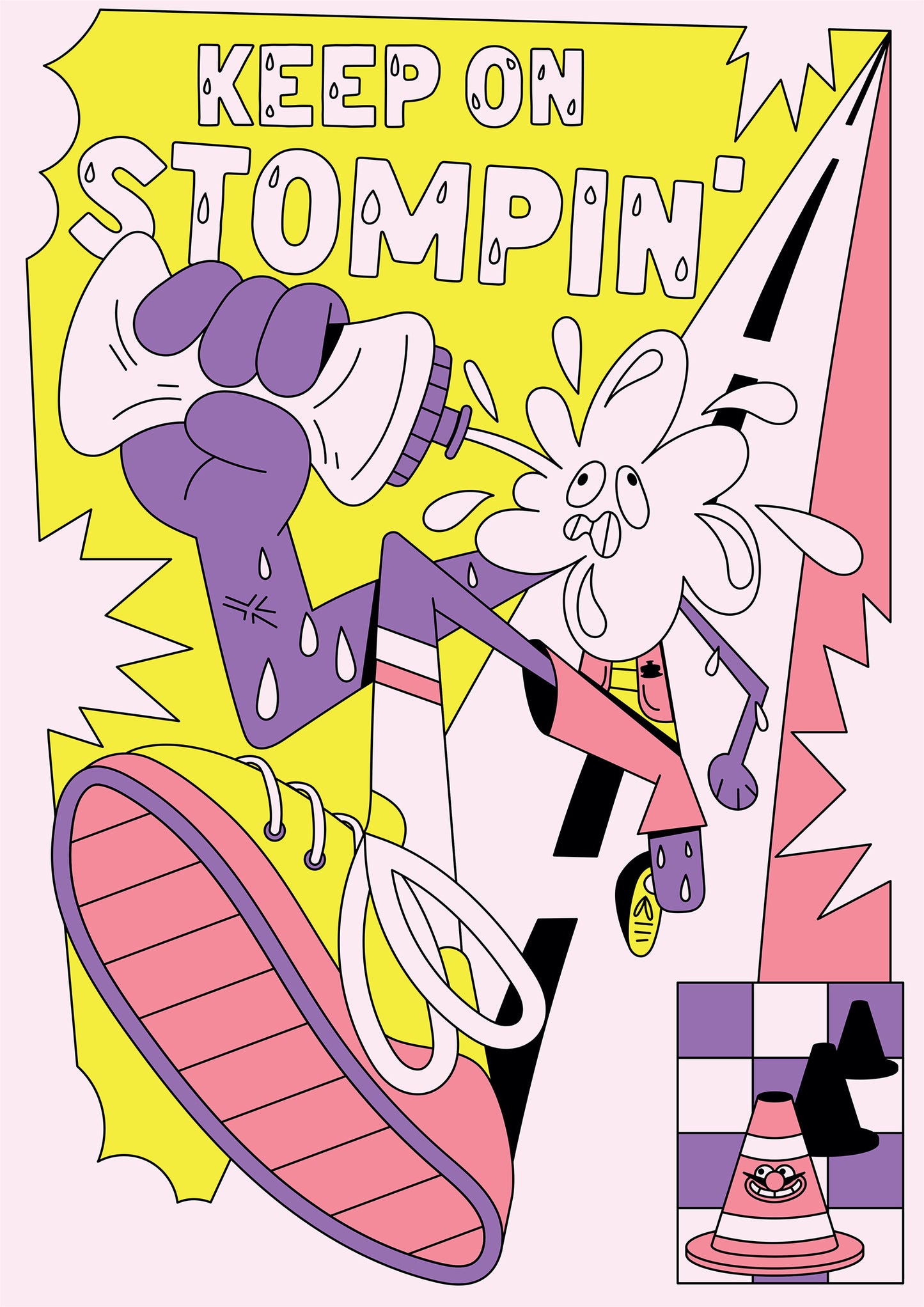 Running Poster: 'Keep on Stompin' by Xerxes Heirman.