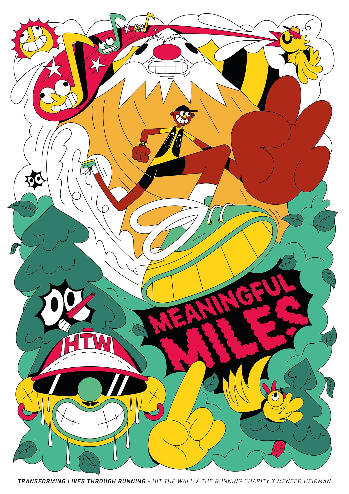 Running Poster: 'Meaningful Miles' by Xerxes Heirman.