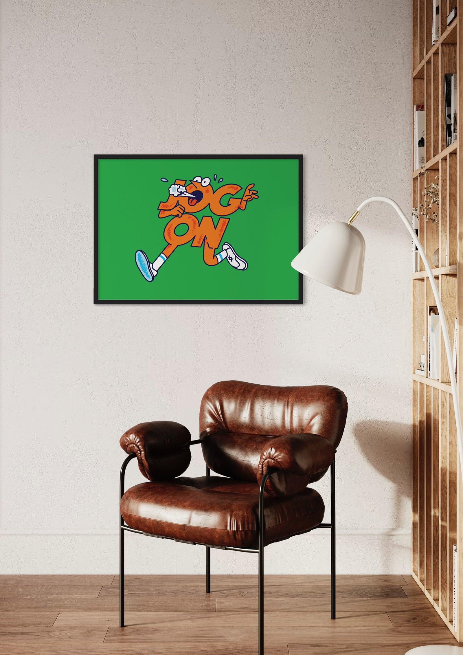 Running Poster: 'Jog On' by Rob Flowers. – Hit The Wall