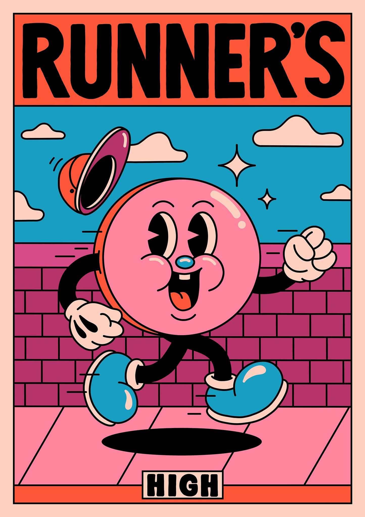 Running Poster: 'Runner's High' by Yeye Weller.