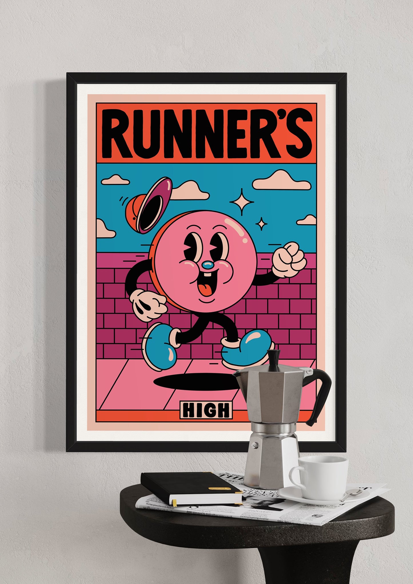 Running Poster: 'Runner's High' by Yeye Weller.