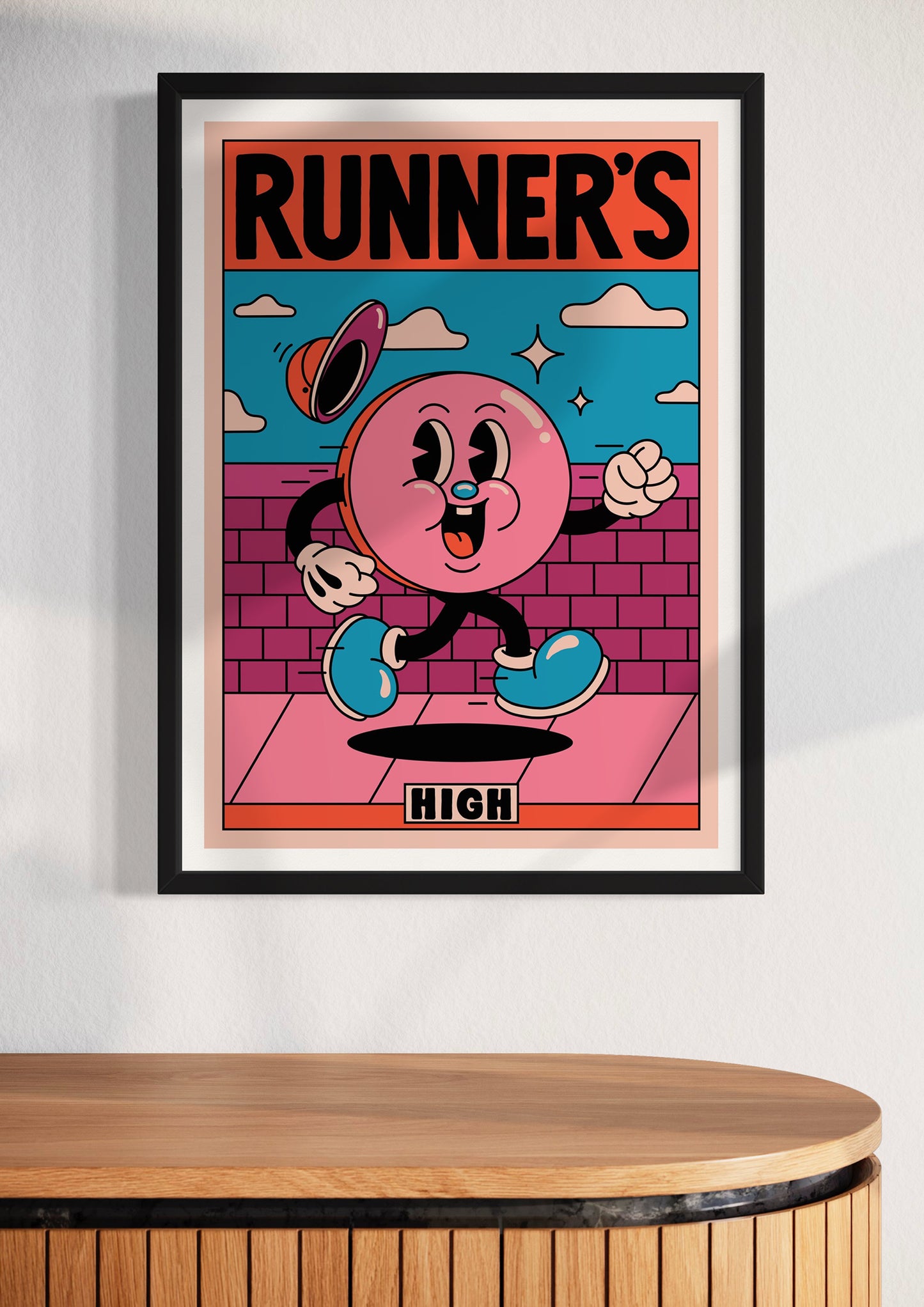 Running Poster: 'Runner's High' by Yeye Weller.