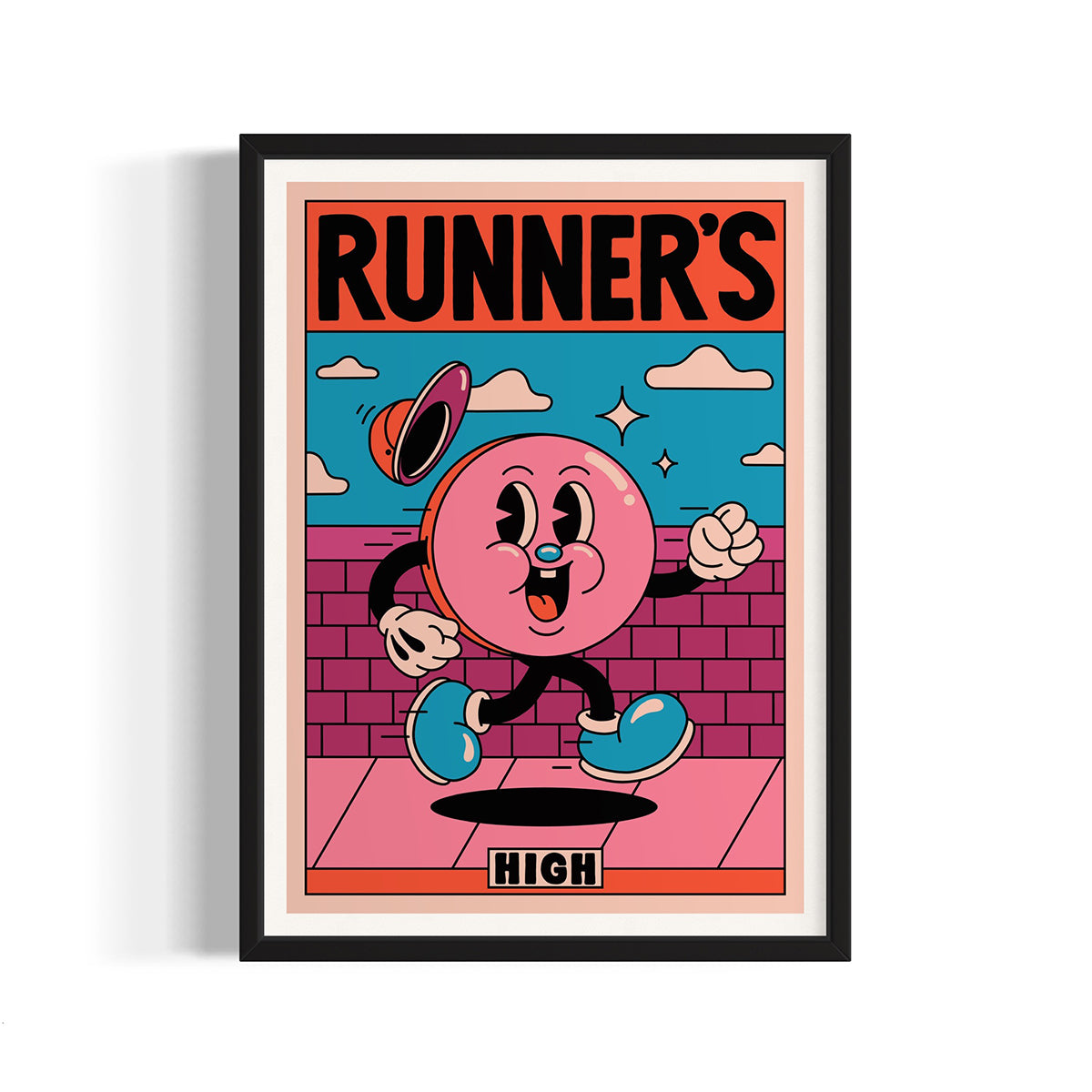 Running Poster: 'Runner's High' by Yeye Weller.